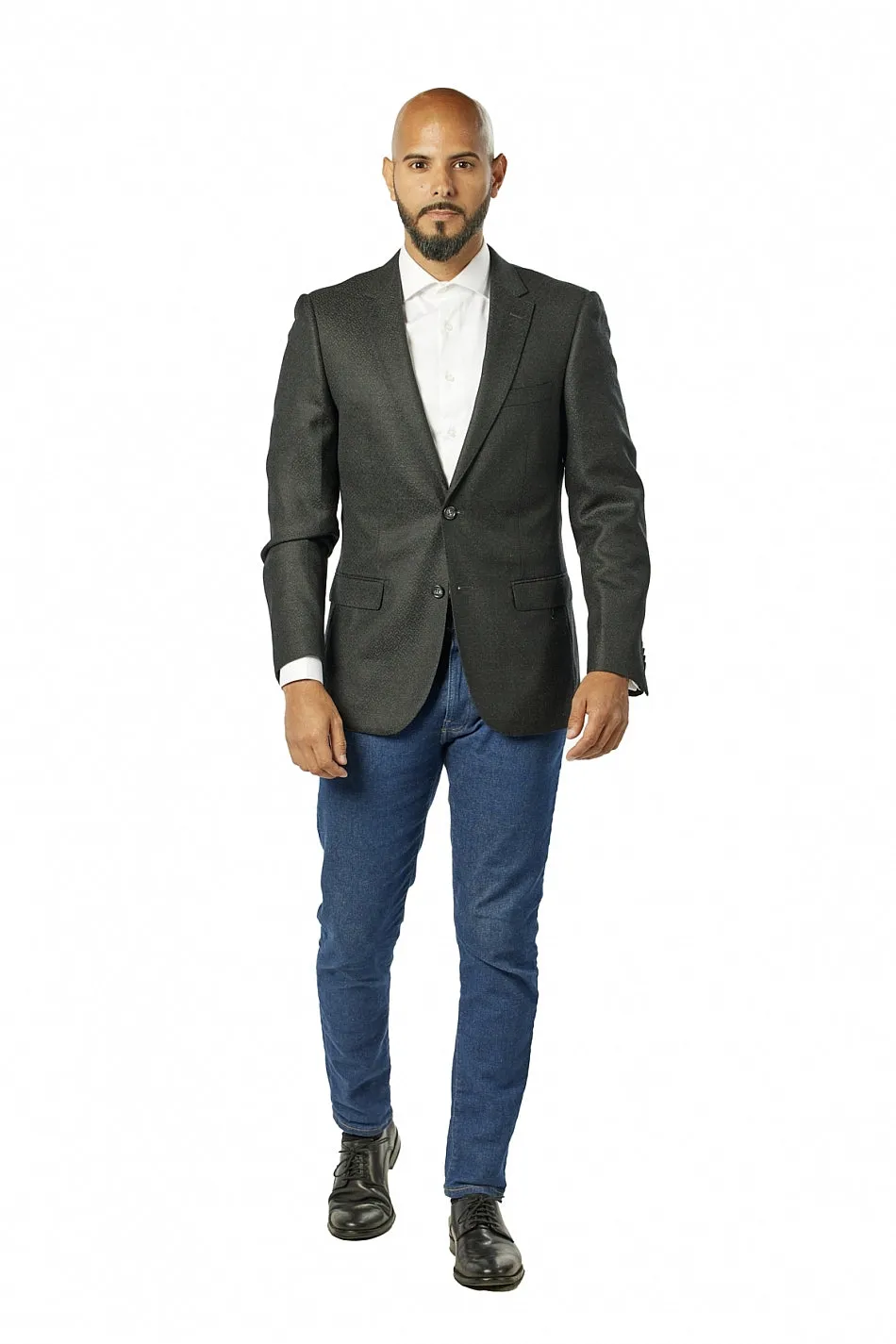Slim Fit Black Texture Sport Jacket GB-SJ-338