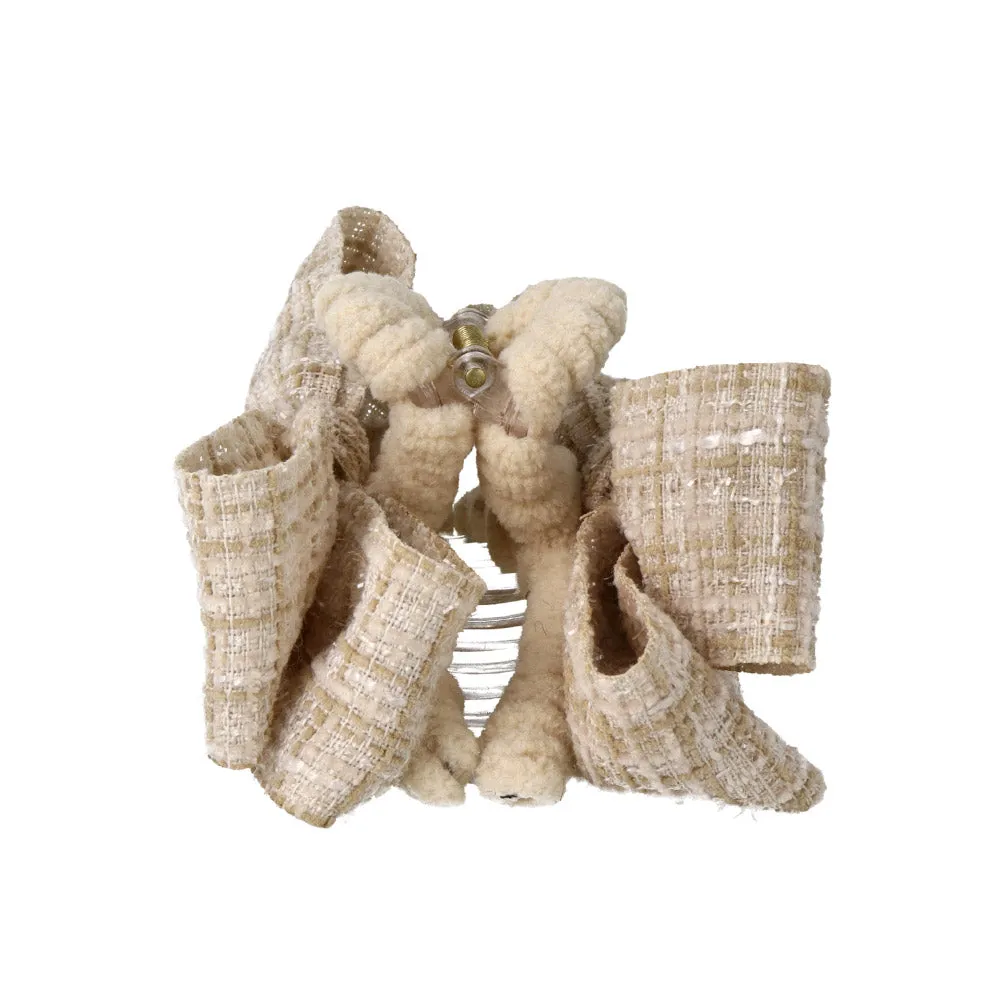 Tweed Bow Hair Claw